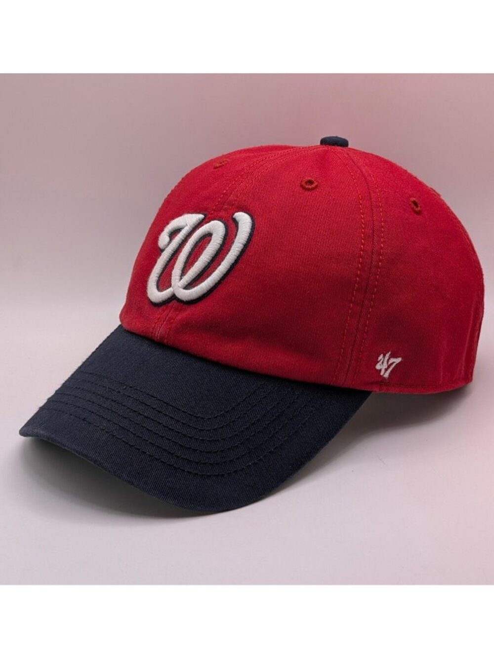 Washington Nationals MLB '47 Brand Clean Up Fitted Hat Size Large Baseball Cap